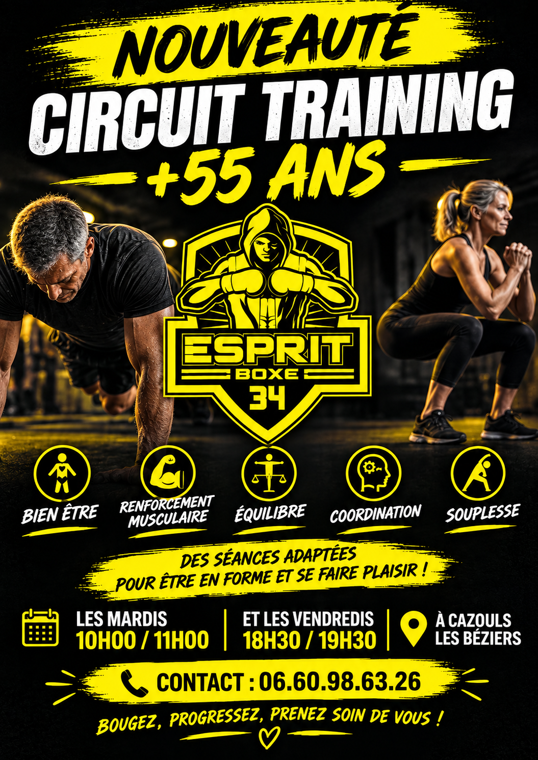 Nouveauté : circuit training pour les 55 et +