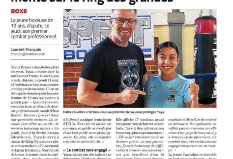 Selma RENIER monte sur le ring des grandes