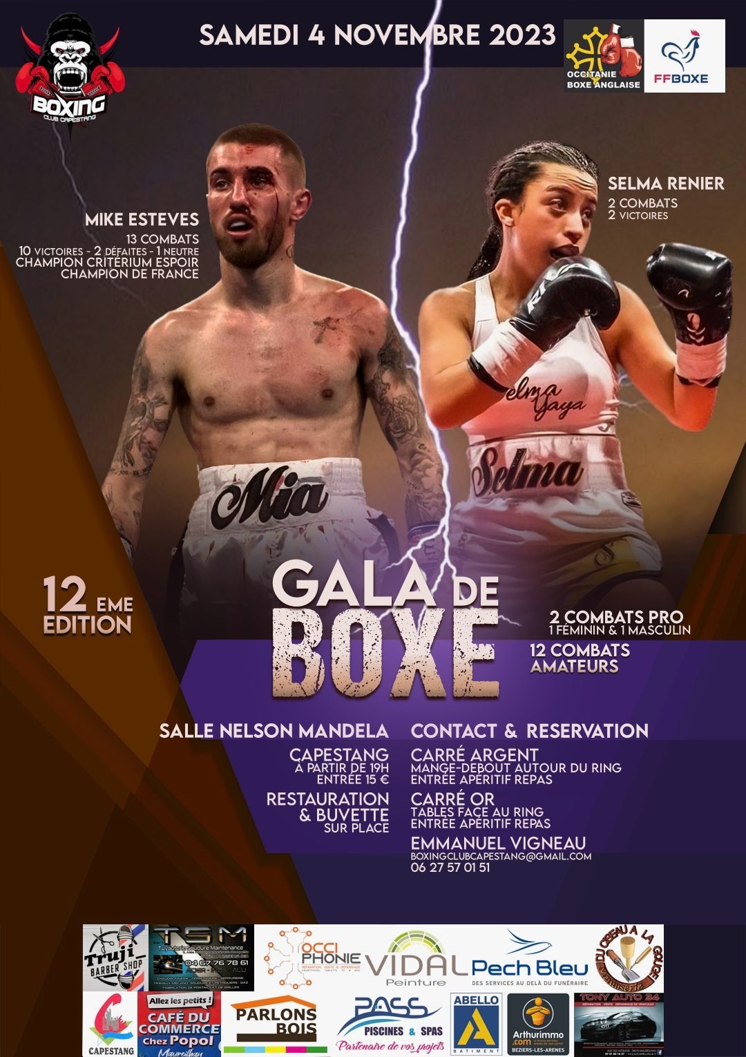 Gala de Boxe CAPESTANG - Samedi 4 novembre 2023
