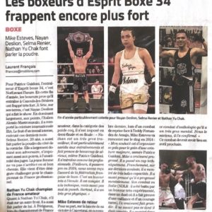 Les boxeurs d'Esprit Boxe 34 frappent encore plus fort