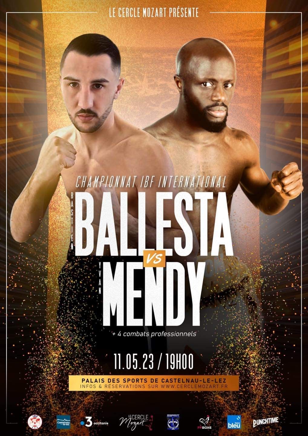 BALLESTA vs MENDY - Championnat IBF international - 11 mai 2023 à Castelnau Le Lez