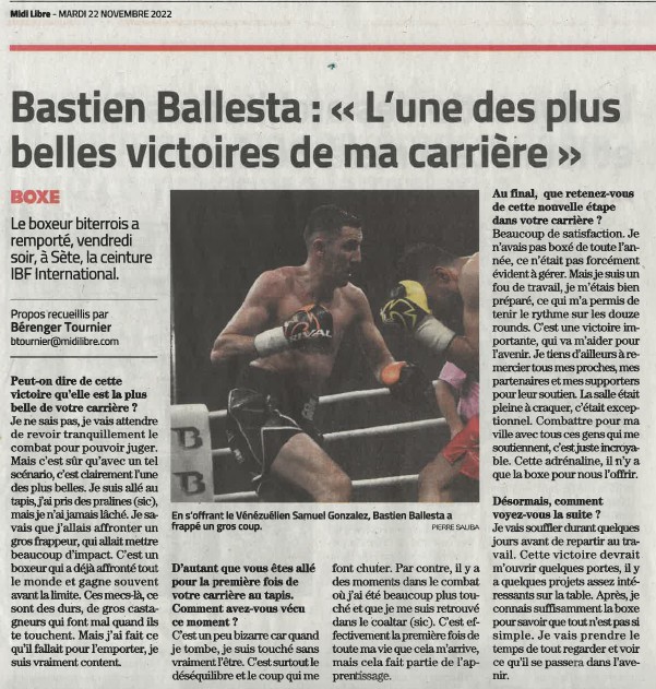 Bastien BALLESTA : "L'une des plus belles victoires de ma carrière"