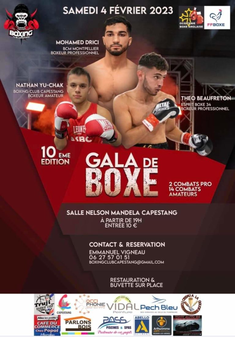 Gala de Boxe - Samedi 4 février 2023 - Capestang