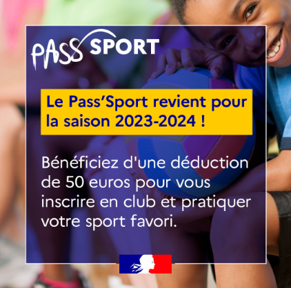 Le Pass'Sport est reconduit pour la rentrée 2023 !