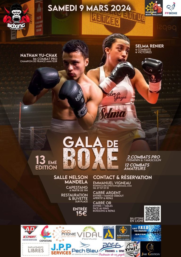 Gala de boxe - CAPESTANG - samedi 9 mars 2024
