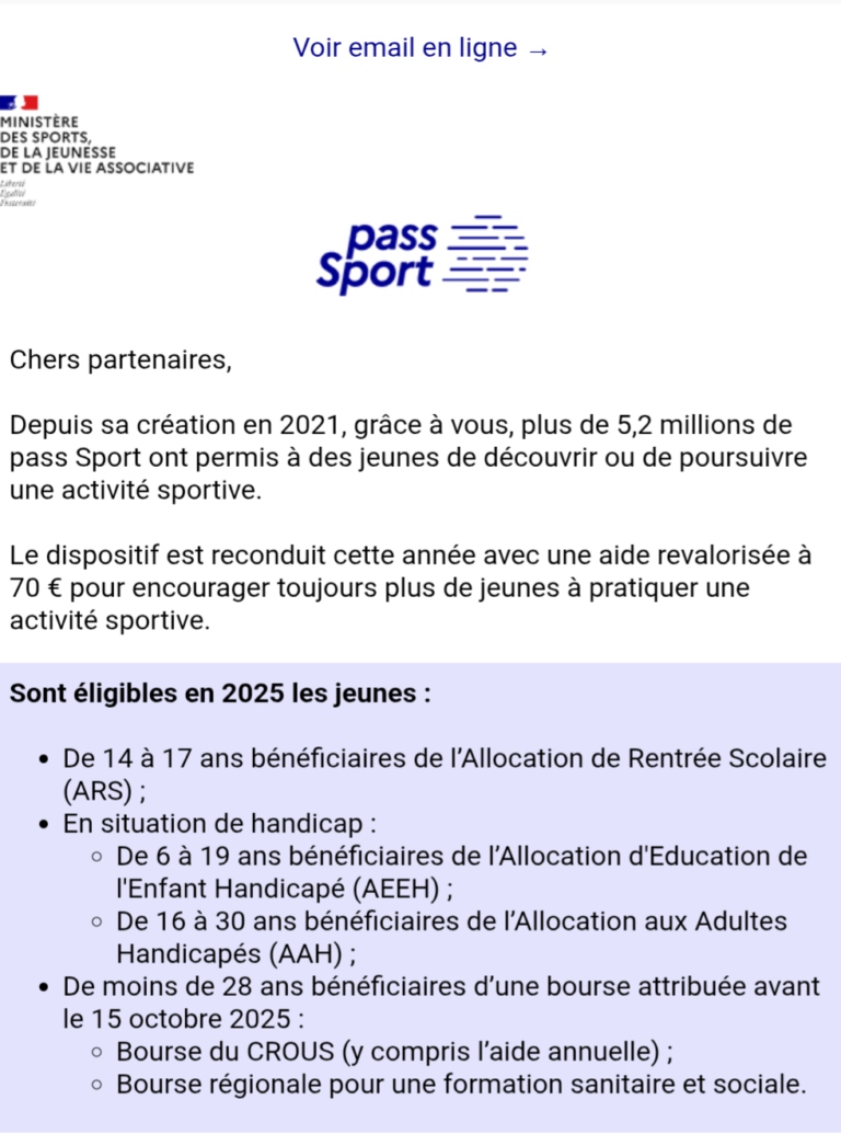 Pass'sport - modification des droits